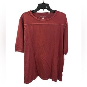 Dime City Men’s 100% Pima‎ Cotton Red Short Sleeve T-Shirt- Size XXL